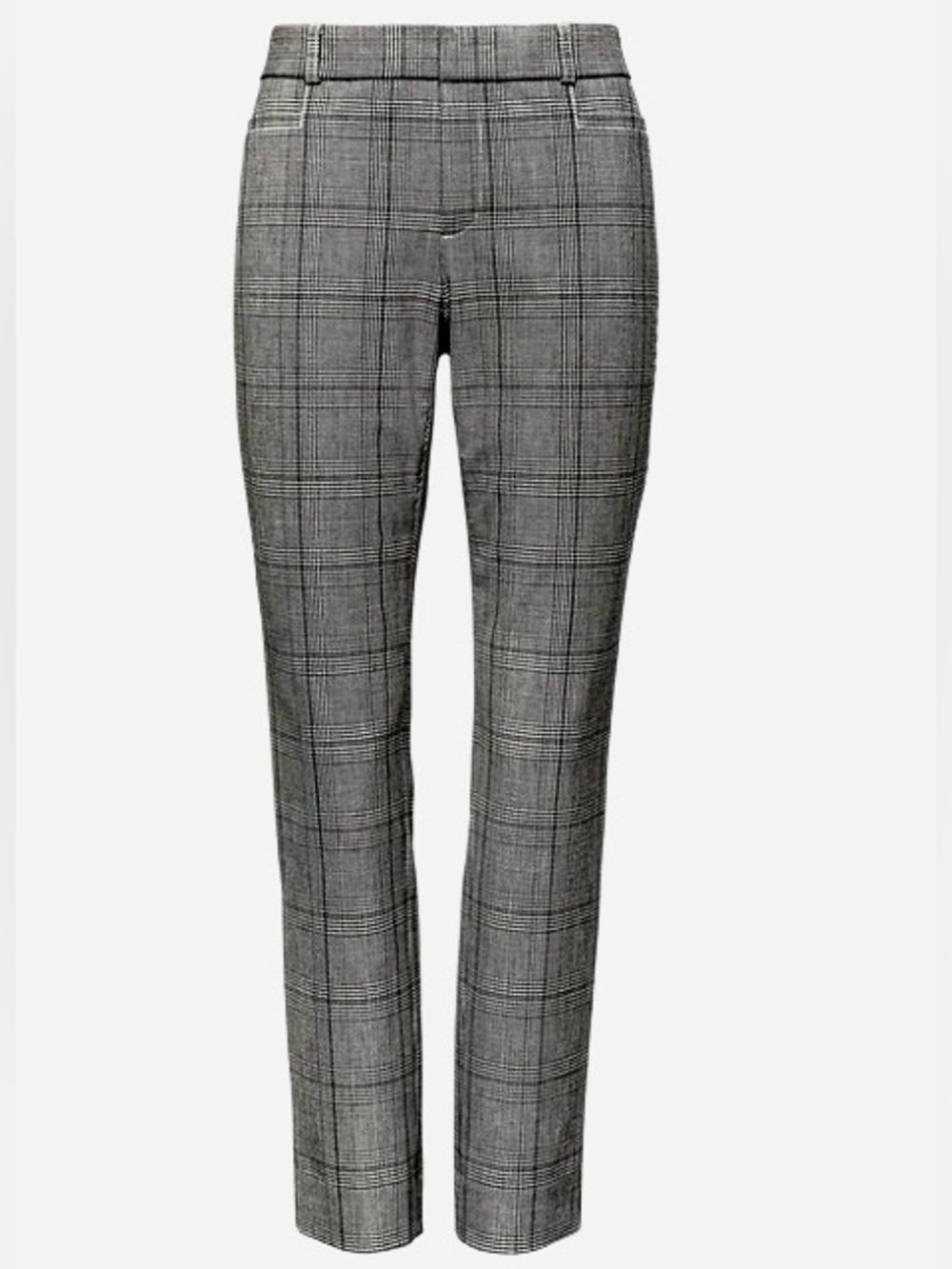 Banana Republic Sloan Plaid Slim Fit Ankle Pants in Black/White/Red Women’s 2